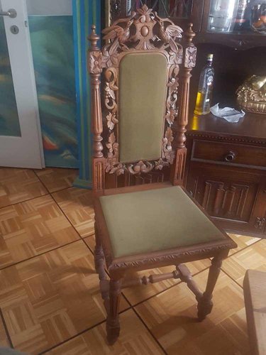 Antique Handmade Wooden Chair With, Modern Handmade Wooden Dining Chair Design