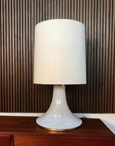 Large Table Lamp With Illuminated Glass, Large Silver Base Table Lamps
