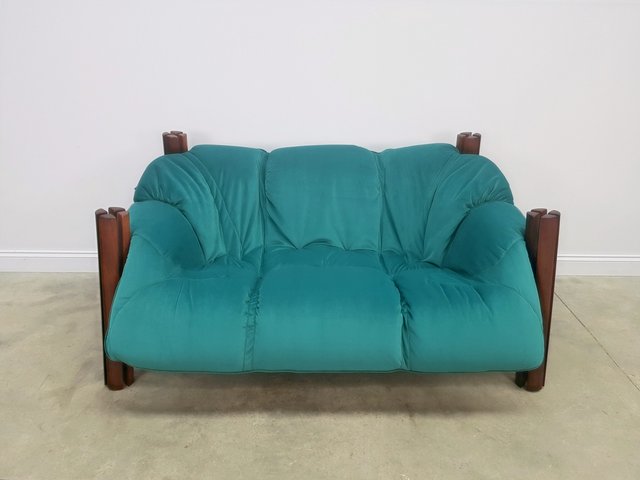 two seater sofa in velvet rosewood from percival lafer 1960s for sale at pamono