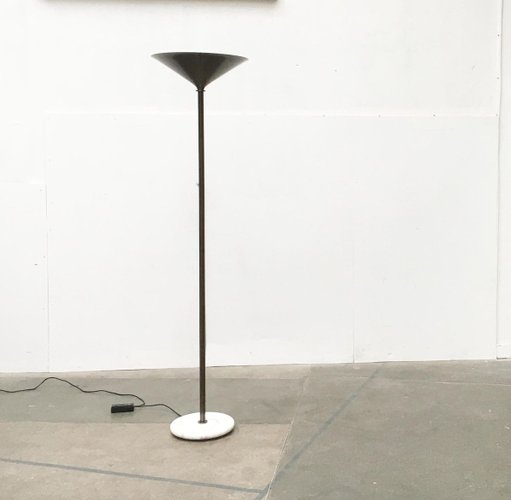 Vintage Italian Postmodern Floor Lamp, Torchiere Floor Lamp With Built In Motion Lavalier