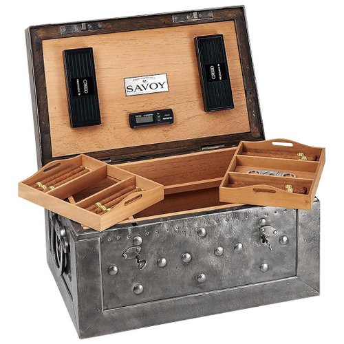 Antiker Schmiedeeiserner Humidor Kasten aus Schmiedeeisen bei Pamono kaufen