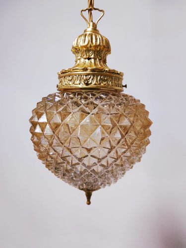 Vintage Pineapple Gold Leaf Ceiling Lamp For At Pamono - Pineapple Ceiling Light