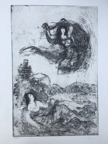 Christoph Donin, 1930, Nackte Frauen und Ein Mann, Radierung bei Pamono