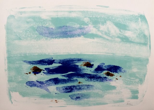 Jean Hélion After Force Of The Sea Iv 1965 Original Signed Lithograph For Sale At Pamono