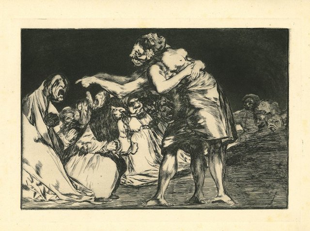 Francisco Goya, Disparate Matrimonial, 1875, Etching for sale at