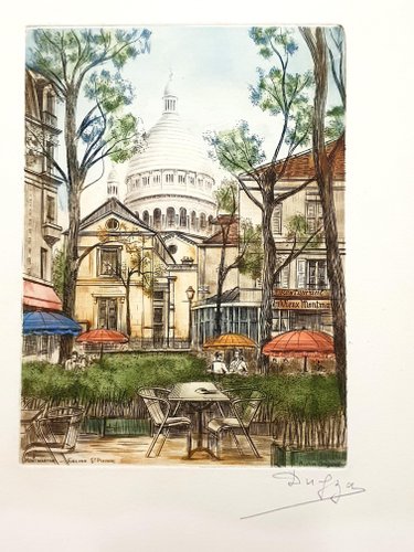Dufza, Paris Montmartre, 1940, Etching for sale at Pamono