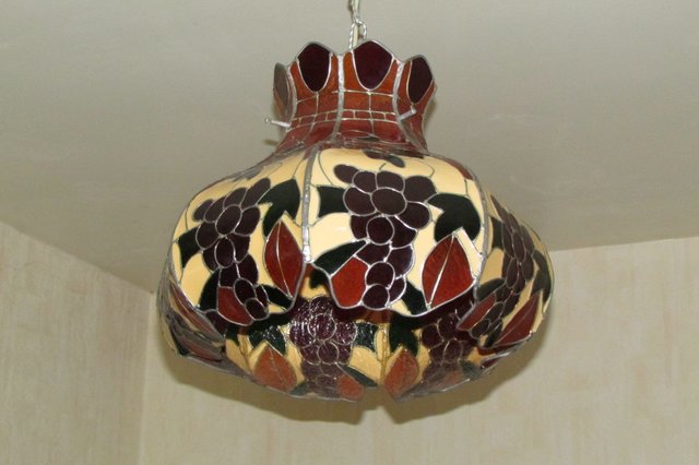Antique Stained Glass Ceiling Lamp From, Antique Stained Glass Hanging Lamp Shades