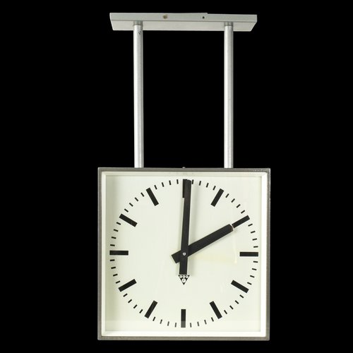 Czech Double Sided Station Clock From Pragotron 1960s For At Pamono - Double Sided Wall Clock Malaysia