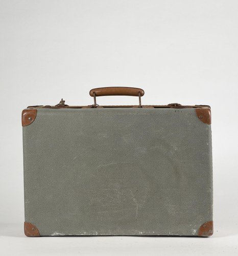 Green Checkered Hardboard Suitcase, Italy, 1950s for sale at Green Checkered Hardboard Suitcase, Italy, 1950s for sale at