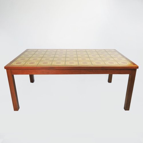 Wooden And Decorative Yellow Ceramic Tiled Coffee Table 1970s For At Pamono - 70s Style Tiled Coffee Table Wooden And Decorative Yellow Ceramic Tiled Coffee Table 1970s For At Pamono - 70s Style Tiled Coffee Table