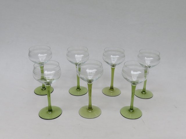 Antike Jugendstil Weingläser, 7 . Set bei Pamono kaufen