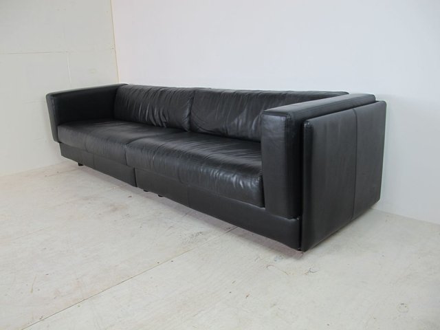 Large Modernist Vintage Black Leather, How Much Do American Leather Sleeper Sofas Cost In Philippines
