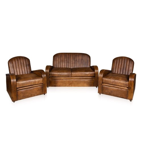 Art Deco Leather Tub Chairs Sofa, Omnia Leather Dealers In Taiwan