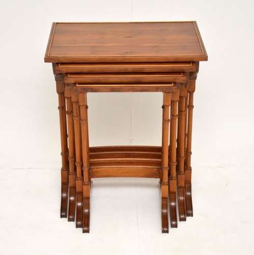 Yew Wood Nesting Tables 1950s Set Of 4 For Sale At Pamono