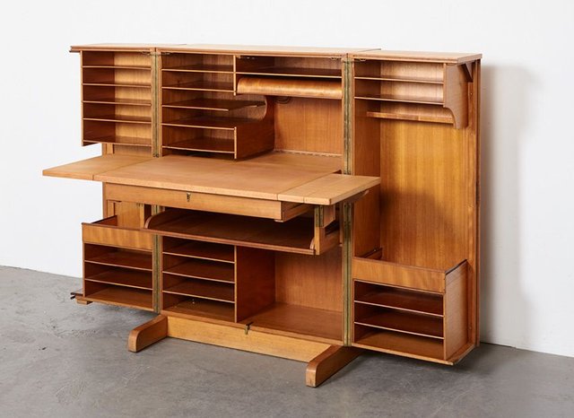 Bureau Dans Une Armoire Box De Mummenthaler Meier 1950s En Vente Sur Pamono