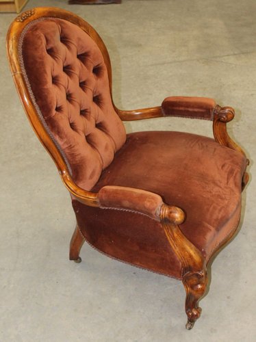 rust armchair