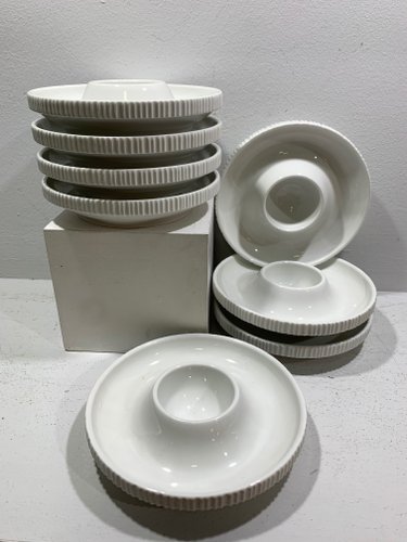 Deutscher Eierbecher aus Porzellan von Rosenthal, 1970er, 8er Set bei Pamono kaufen