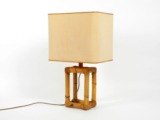 Large Bamboo Table Lamp 1960s For At Pamono Large Bamboo Table Lamp 1960s For, Square Wood Table Lamp Base