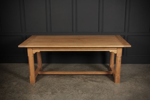 large light oak refectory dining table