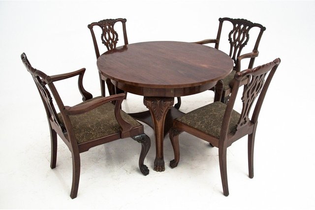 Antique Dining Table Chairs Set Set Of 5 For Sale At Pamono