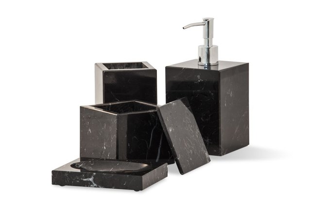 Black Marquina Marble Bathroom Set From, Marble Bathroom Accessories
