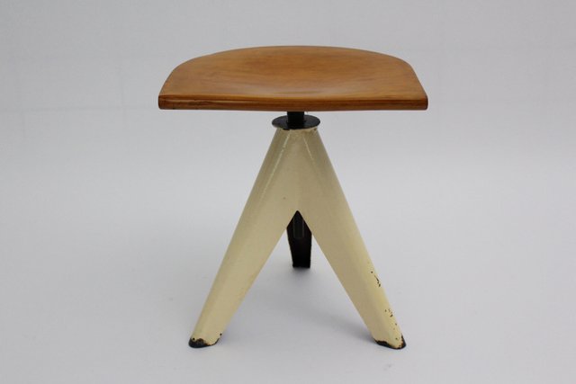 Industrial Three Legged Stool for sale at Pamono