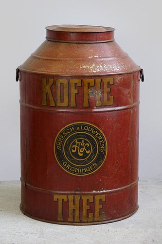 Antique 1880s GAR Coffee Large Bin Canister Early General Store Coffee