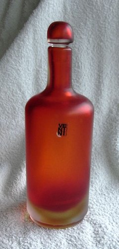 Glasflasche mit Spitze Vintage