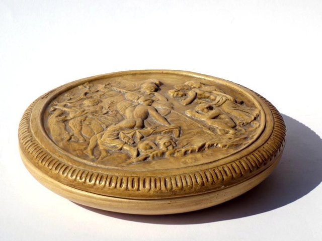 Boîte Ronde En Céramique – Manufacture De Signa Italie Circa 1900 – Signée – Bon état