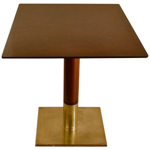 Square Dining Table On Centre Base And Bronze Foot For At Pamono Square Dining Table On Centre Base And, Square Wood Table Lamp Base