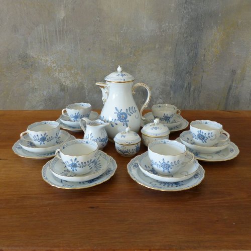 Porcelain Coffee Service from Meissen, 1940s, Set of 22