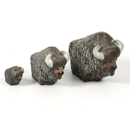 Upsala Ekeby Goran Andersson Bison 置物 bisons-vintage-en-ceramique-