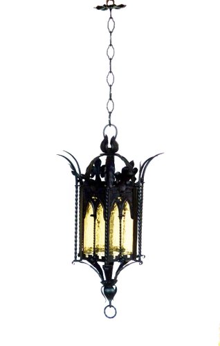 Italian Neo Gothic Wrought Iron Ceiling Lamp 1900s For At Pamono - Gothic Ceiling Light Fittings