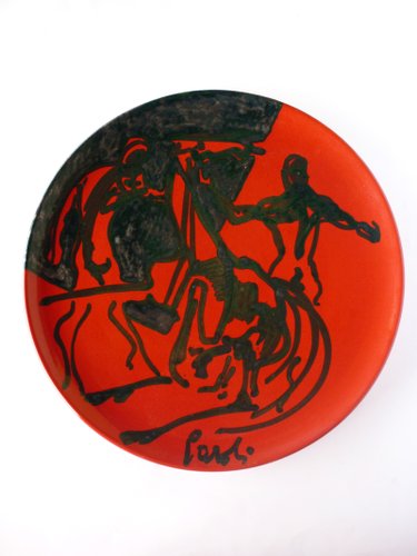 Italian Ceramic Plate By Luigi Garoli For Ceramiche Arcore 1970s For Sale At Pamono