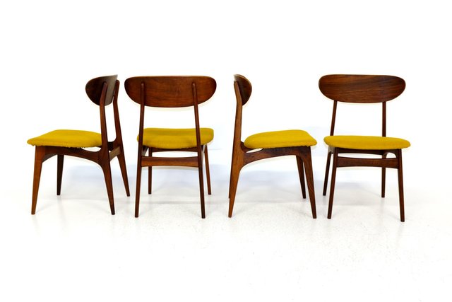 Scandinavian Teak Dining Chairs, Danish Century Teak Dining Chairs