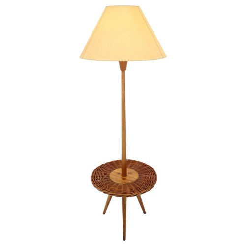 Mid Century Wooden Floor Lamp By Jan, Old Fashioned Wood Floor Lamps For Living Room