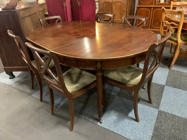 Mahogany Dining Table Chairs 1920s, Folding Dining Table With Chairs Inside Nz