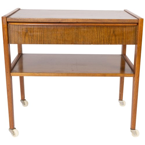 Small Danish Side Table with Drawer in Teak, 1960s for sale at Pamono