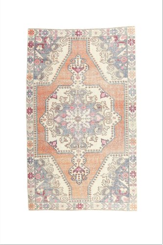Brown small rug VT 962 antique carpet rug for cabin outdoor rug oushak rug floor rug corner rug turkish rug vintage rug 1.2x3.1 ft