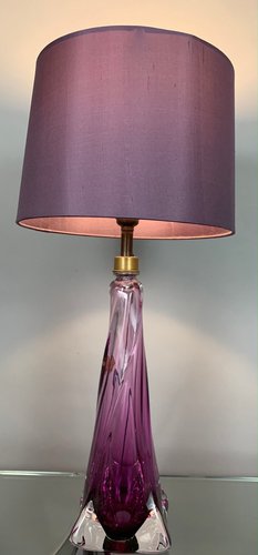 Purple Table Lamp From 1970s 1950s For, Mauve Table Lamp Shade