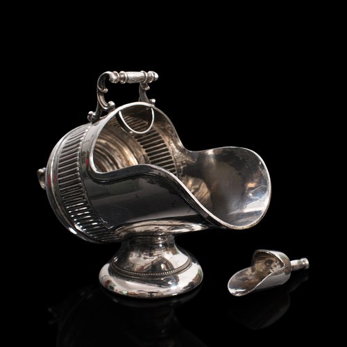 Antique Victorian English Silver-Plated Salt Cellar for sale at Pamono