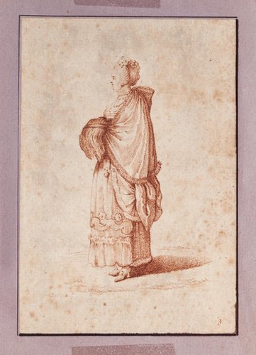 Desconocido - Figura de mujer - Dibujo original de tinta - siglo XVIII en  venta en Pamono