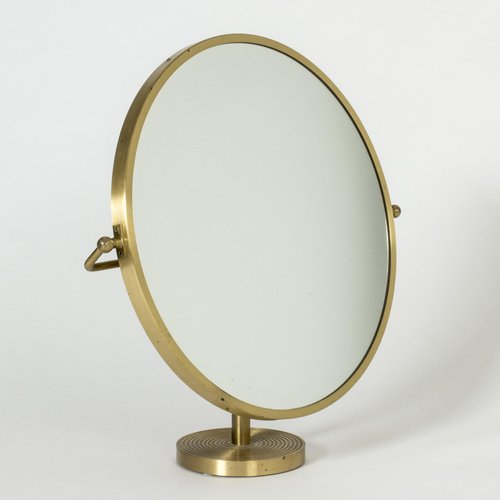 Brass Table Mirror By Josef Frank For, Round Brass Table Mirror