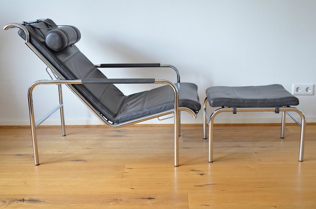 Set of Genni Lounge Chair & Ottoman by Gabriele Mucchi for Zanotta