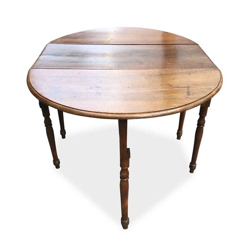 Extendable Walnut Dining Table With 2 Drawers Turned Legs 1800s For Sale At Pamono