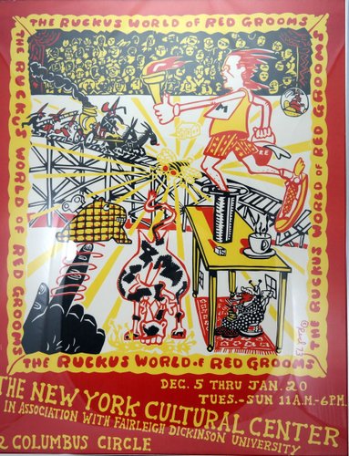 The Ruckus World of Red Grooms Exhibition Poster, New York, 1973