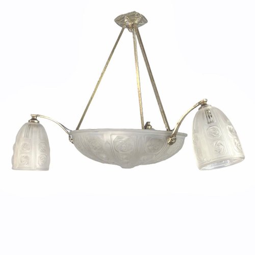 Art Deco Style Chandelier 1930s For At Pamono Art Deco Style Chandelier 1930s For, Round Art Deco Style Chandelier