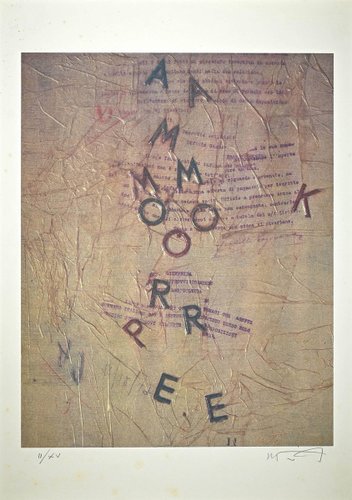 Rodolfo Vitone, La Lettera Selvaggia, Original Lithografie, 1993 bei