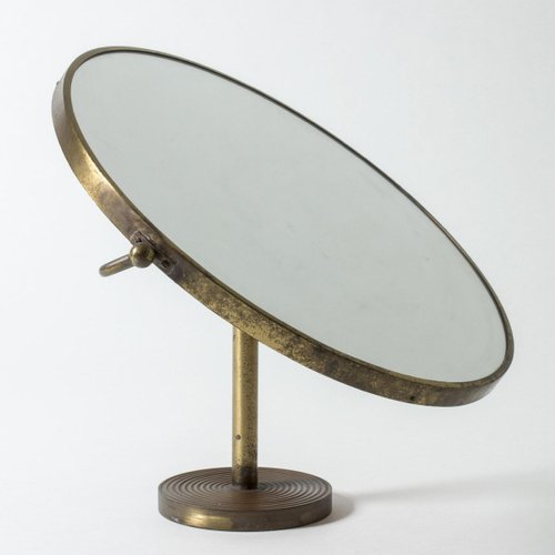 Brass Table Mirror By Josef Frank For, Round Brass Table Mirror