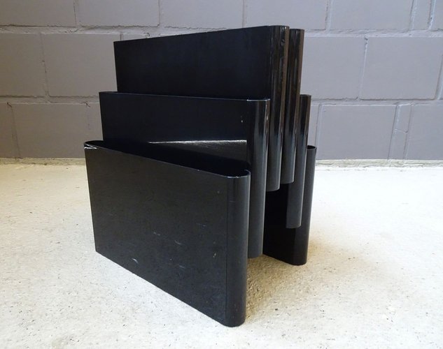Large Black Kartell Magazine Rack by Giotto Stoppino for sale at